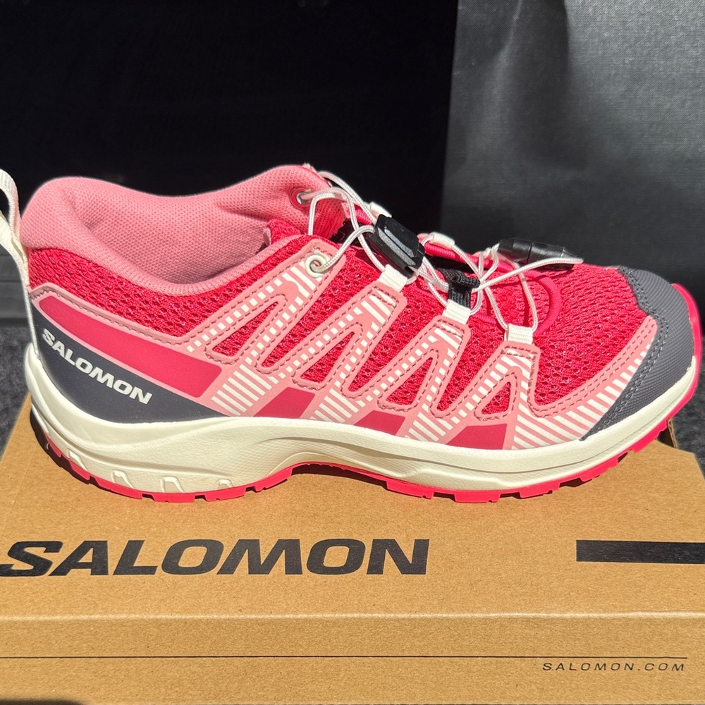 Salomon Kids Hot Pink and Gray Trail Runner